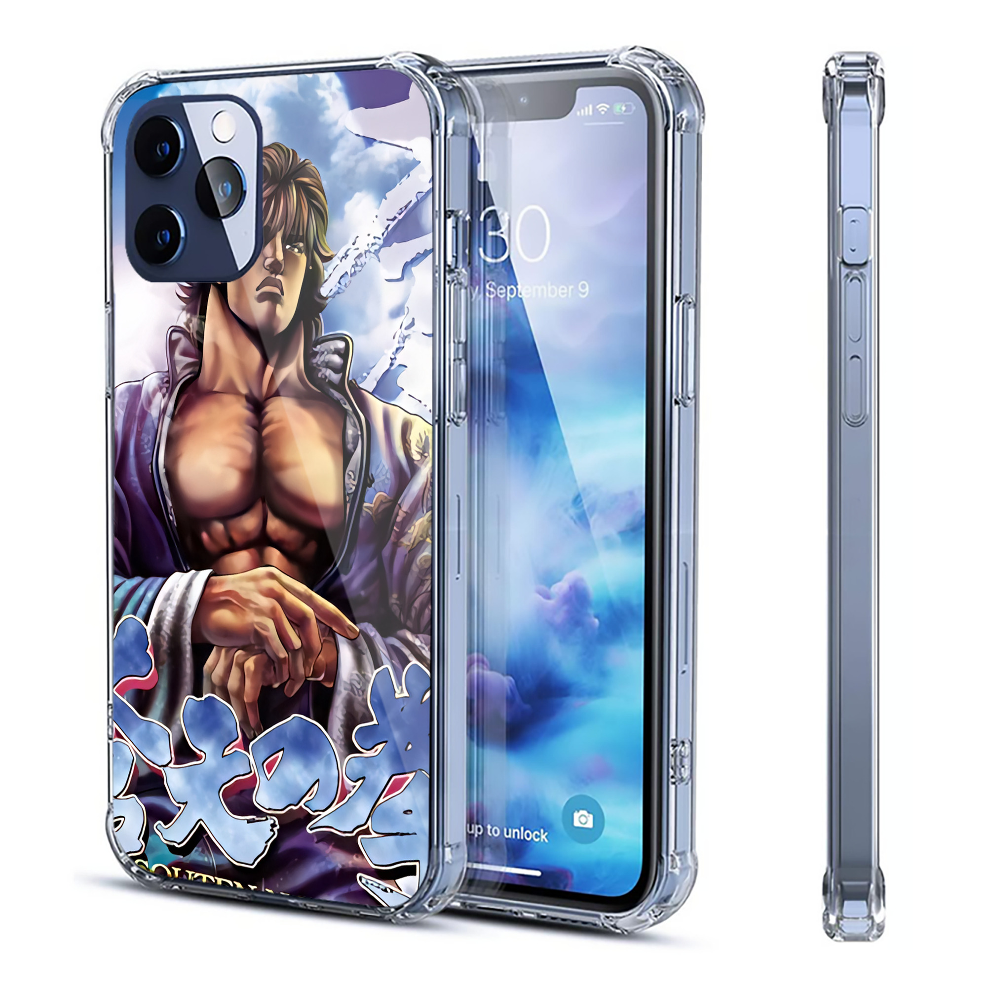 （画像用） 北斗の拳 Fist of the North Star 【iPhone 12シリーズ対応】透明スマホケース（クリアソフトケース）